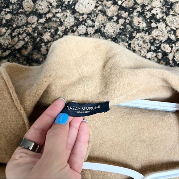 Piazza Sempione Beige Loose Open Front Cardigan - Size IT 44 Made In Italy - Picture 7 of 7